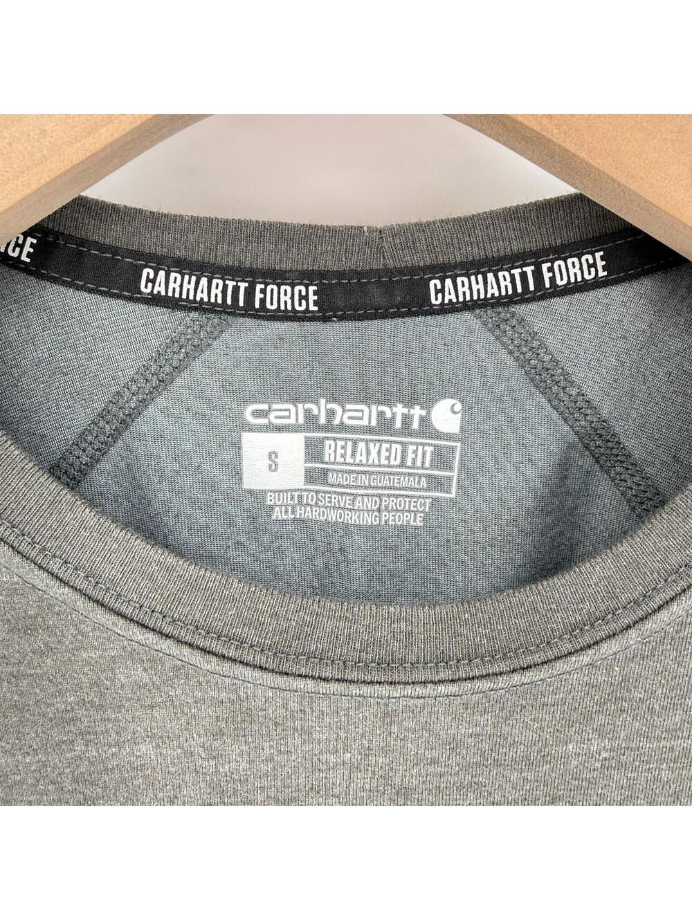 Carhartt Force Relaxed Fit Pocket T Shirt Gray Workwear Gorpcore Mens Small - Picture 3 of 8